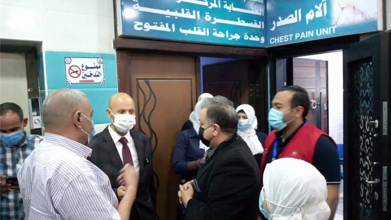 وكيل وزارة الصحة بالشرقية يوجه بالتشغيل التجريبي لوحدة آلام الصدر بمستشفي الزقازيق العام