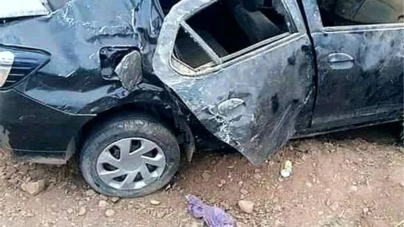 مصرع شخص واصابة نجله فى حادث مرورى بالوادى الجديد