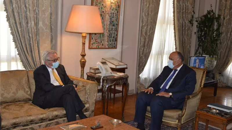 وزير الخارجية يستقبل مبعوث الأمم المتحدة الخاص لعملية السلام في الشرق الأوسط