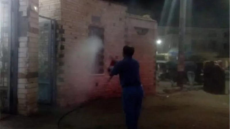 رش وتعقيم المستشفيات بمدينة دكرنس بالدقهلية
