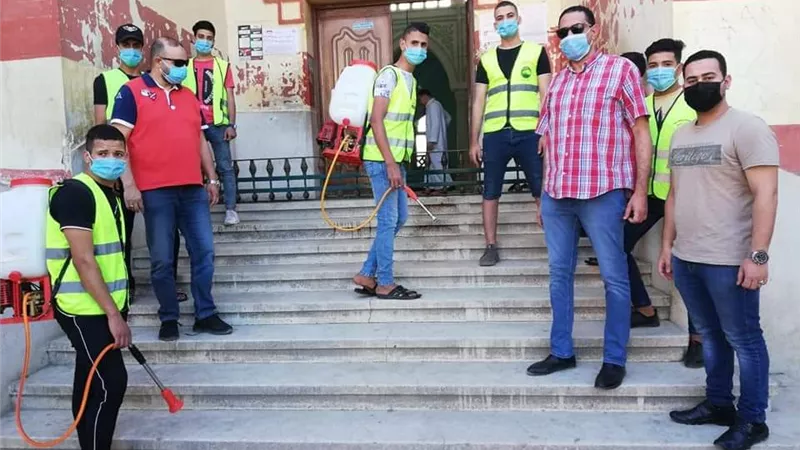 مستقبل وطن ابوتيج وحملة توعية وتعقيم لدور العبادة والميادين