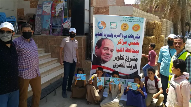 حملات للتوعية بقرية دلجا بدير مواس بالمبادره الرئاسية حياة كريمة
