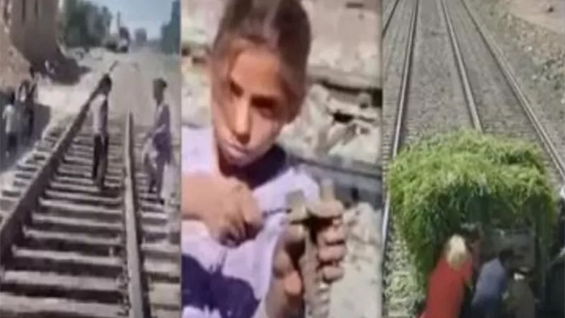 عمرو اديب يكشف بالفديو : الاطفال يقومون بفك صواميل قضبان السكة الحديد وبيعها خردة