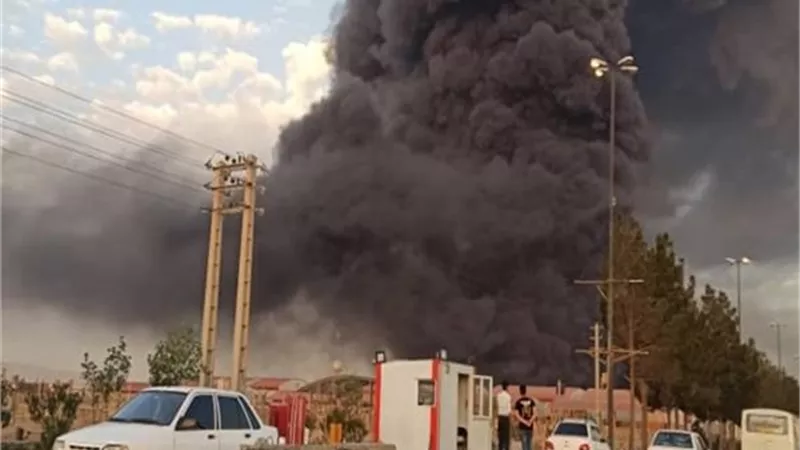 اصابة 6 اشخاض فى حريق المنطقة الصناعية جنوب طهران