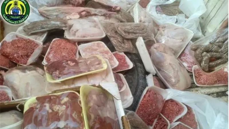 ضبط 6 طن لانشون ورنجة وإعدام مصنعات لحوم فاسدة بالإسماعيلية ..صور