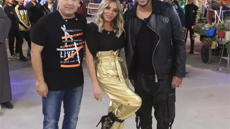 رزان مغربي فى أحدث ظهور برفقة كاريكا من كواليس برنامجها الجديد