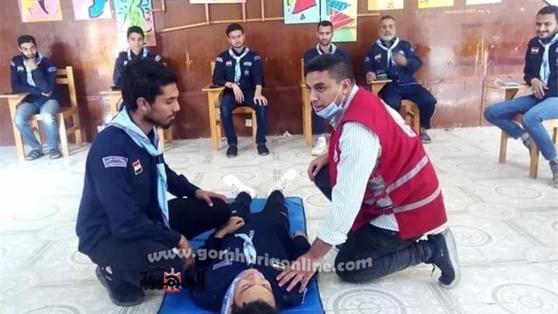 ورشة عمل عن الاسعافات الاوليه لفرق الجوالة بمطروح