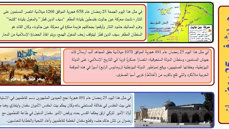 حدث في 25 رمضان .. انتصار المسلمين في موقعة ملاذكرد واسر امبراطور بيزنطية .. وهزيمة التتار