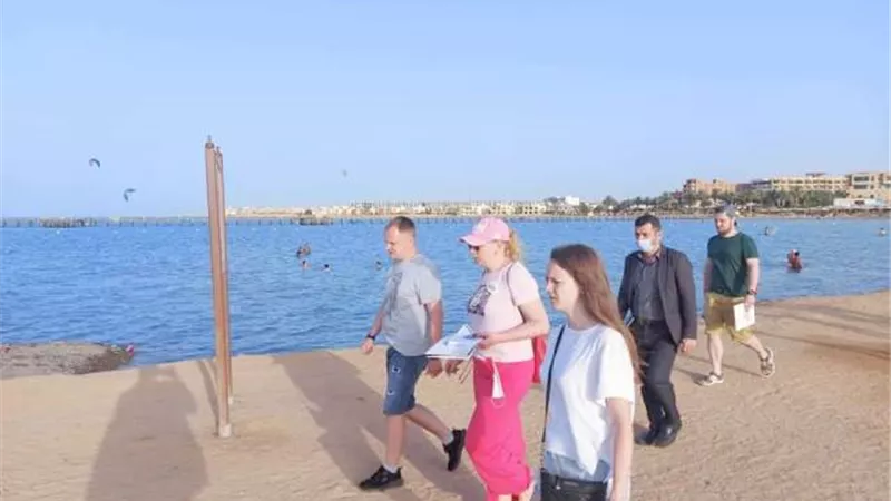 وفد وخبراء وممثلى شركات السياحة الروسية يتفقدون فنادق الغردقة.صور