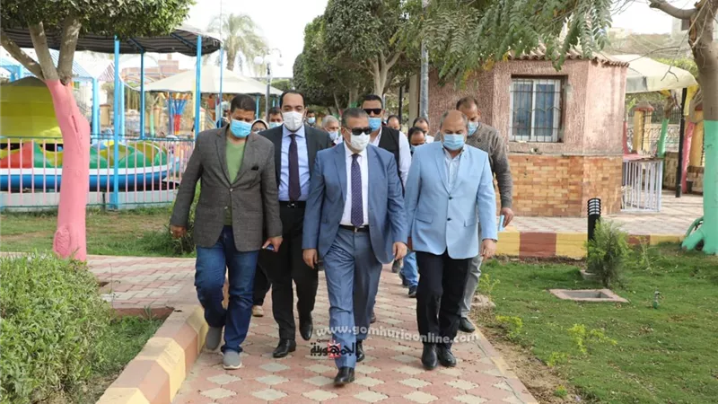 لإحداث واجهة ولمسة حضارية باكورة جديدة للحدائق النموذجية بشبين الكوم تليق بعراقة شعب المنوفية ..صور