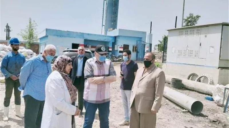 محافظ الشرقية يتفقد محطة مياه سنجها بكفر صقر ويتابع أعمال تطوير وصيانة محطة القواسم