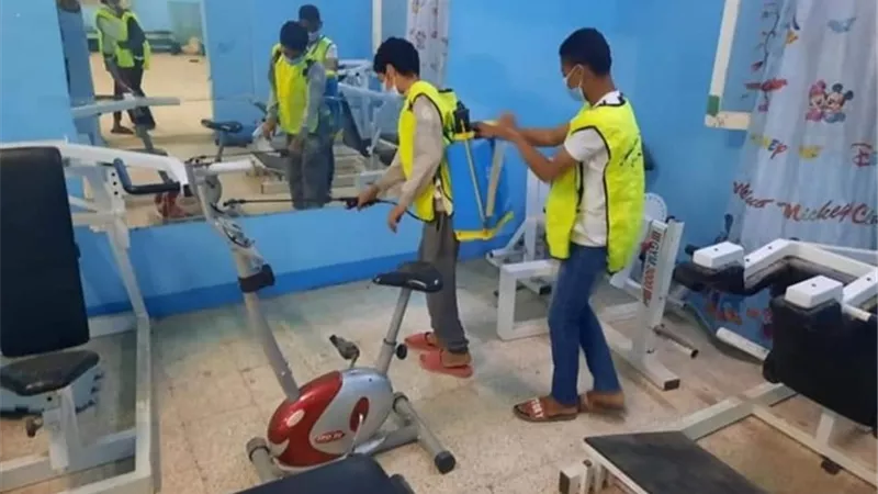 حملات تطهير موسعة في مراكز الشباب بأسوان..صور