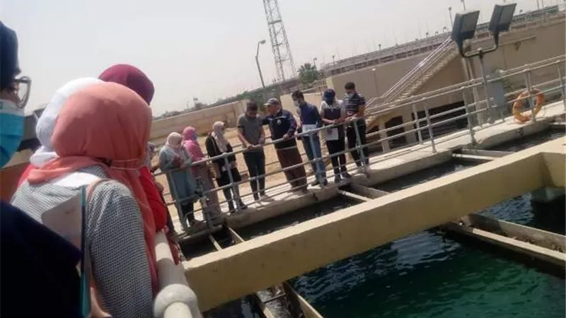 طلاب طب بنى سويف فى زياره لمحطة مياه الشرب