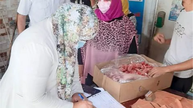 ضبط 22 كجم لحوما مذبوحة خارج السلخانة ومواد غذائية فاسدة بالمنوفية.. صور