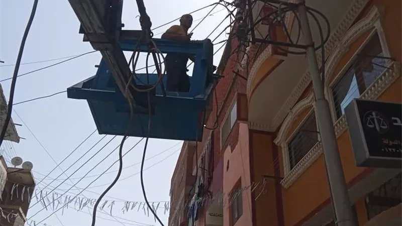 رفع كفاءة الإنارة العامة وترشيد المياه بمنطقة حي السلام بحى ثان الاسماعيليه