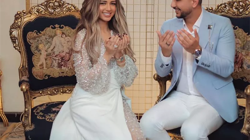 على غزلان يحتفل بخطوبته على فرح شعبان ملكة جمال مصر.. صور