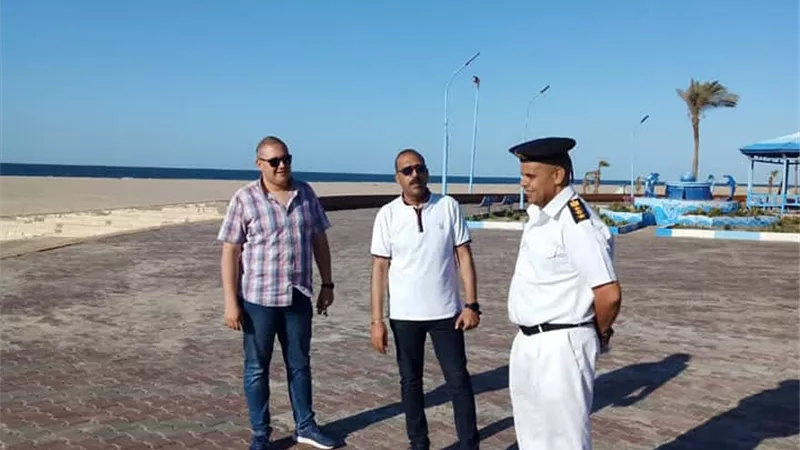 شواطئ جمصه خاليه من المواطنيين لليوم الثالث من اجازه عيد الفطر