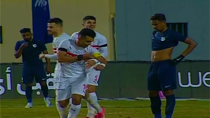 أوباما يسجل الهدف الأول للزمالك في مرمى إنبي