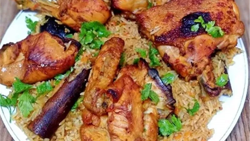 مندى الدجاج مع الارز البسمتي .. مطبخ صابرين