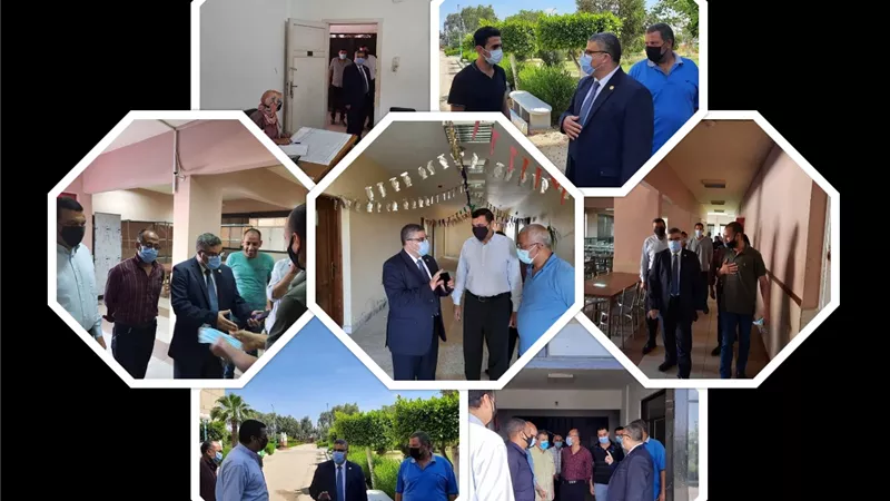 رئيس جامعة قناة السويس تفقد المدن الجامعية بعد اجازة عيد الفطر المبارك