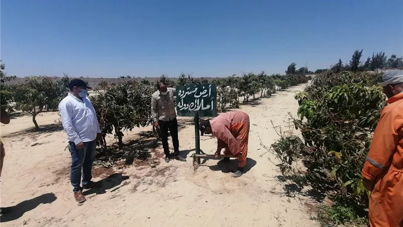 إسترداد ٣ قطع أراضي بمساحة ٢٧ فدانا من غير الجادين بوادي النطرون