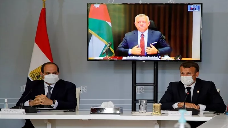 الرئاسة الفرنسية: زعماء فرنسا مصر والأردن اتفقوا على إطلاق مبادرة إنسانية في غزة