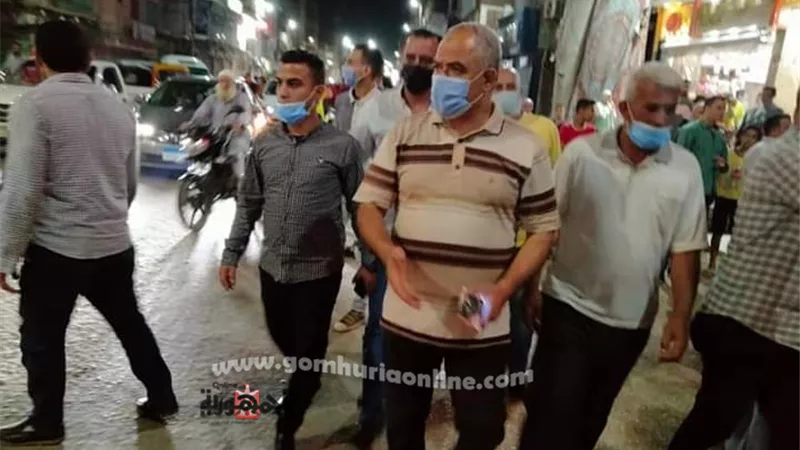 18محضرا لعدم ارتداء الكمامة وغلق المحال فى موعدها بالباجور ..صور