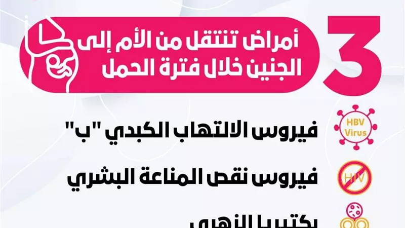 الصحة: 3 أمراض تنتقل من الحامل إلى جنينها تعرفي عليهم