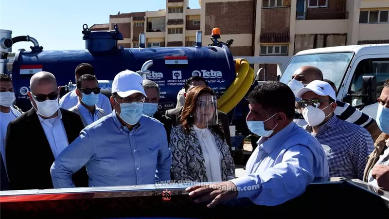 رئيس الوزراء يتفقد محطة معالجة صرف صحي رأس البر بتكلفة ٢٤٠ مليون جنيه ويشهد تشغيل توسعات خزانات المياه بالمدينة