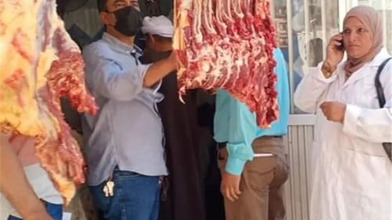 ضبط 28 كجم لحوم مذبوحة خارج السلخانة