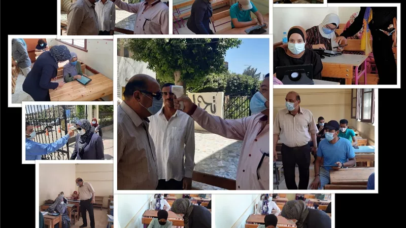 محافظ بنى سويف يتابع أعمال الامتحان التجريبي للثاني الثانوى