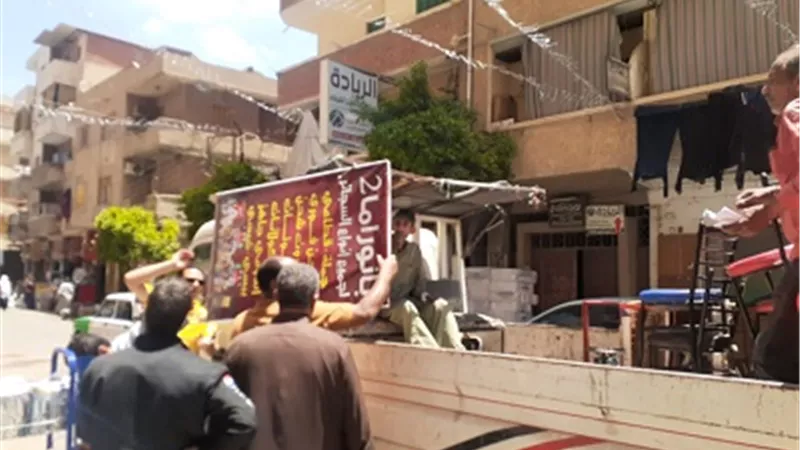 رفع ٤٦٦ حاله إشغال طريق بنطاق مركزي دمنهور و ايتاي البارود
