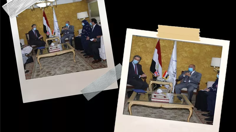 وزير النقل يبحث التعاون المشترك مع السفير البريطاني في مجالات السكك الحديدية