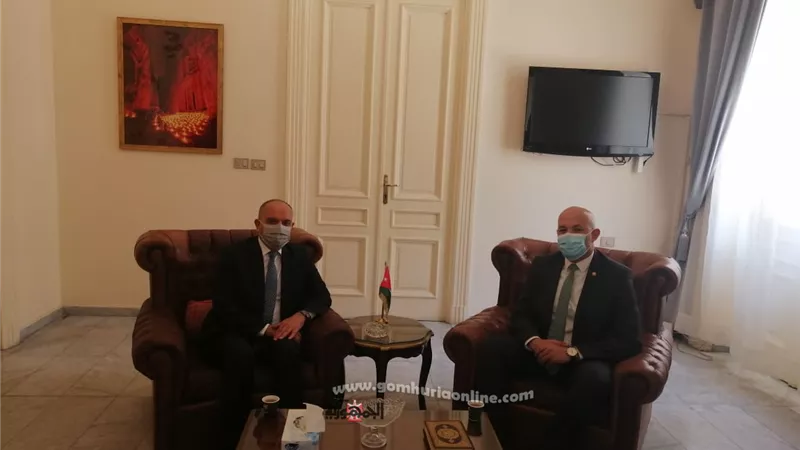 وفد الرئيس المصري ينقل تهانيه للسفارة الأردنية بالقاهرة