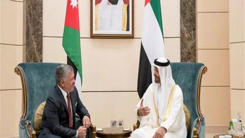 الملك عبد الله الثانى وولى عهد أبو ظبى يبحثان تطورات القضية الفلسطينية
