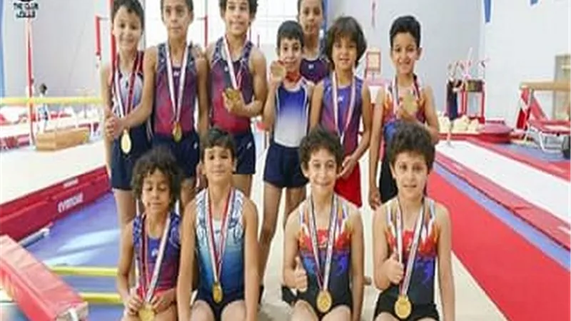 بالصور..فعاليات المهرجان الرياضي للجمباز الأول بنادي النادي