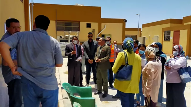 رئيس جهاز تعمير الساحل الشمالي الغربي يتفقد مجزر مدينة الحمام المطور.. صور