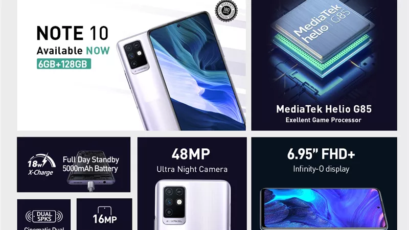 لأول مرة في الفئة المتوسطة.. Infinix Note 10 Pro يقدم أقوى معالج ألعاب وشحن سريع 33 واط