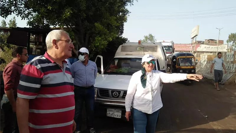 رفع تجمعات القمامه بطريق قريتى الديرس وجراج باجا بالدقهلية