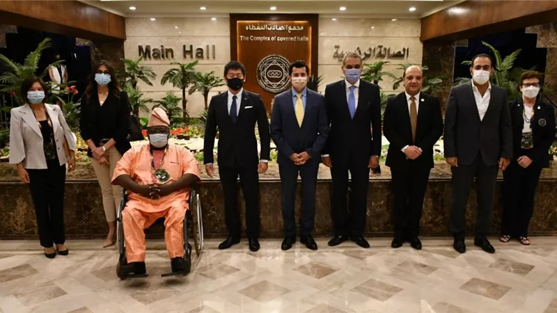 محمود حسين يحضر حفل افتتاح كأس العالم للجمباز ويشيد بعظمة الدولة المصرية