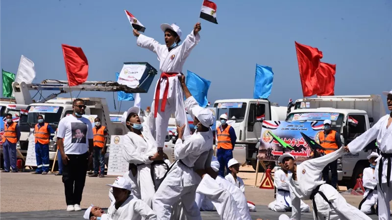 محافظ مطروح يشهد التدريب المشترك لمجابهة الازمات والكوارث