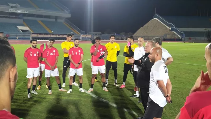 تدريب قوي للمنتخب الأولمبي باستاد السويس بحضور عضو اللجنة الثلاثية.. صور
