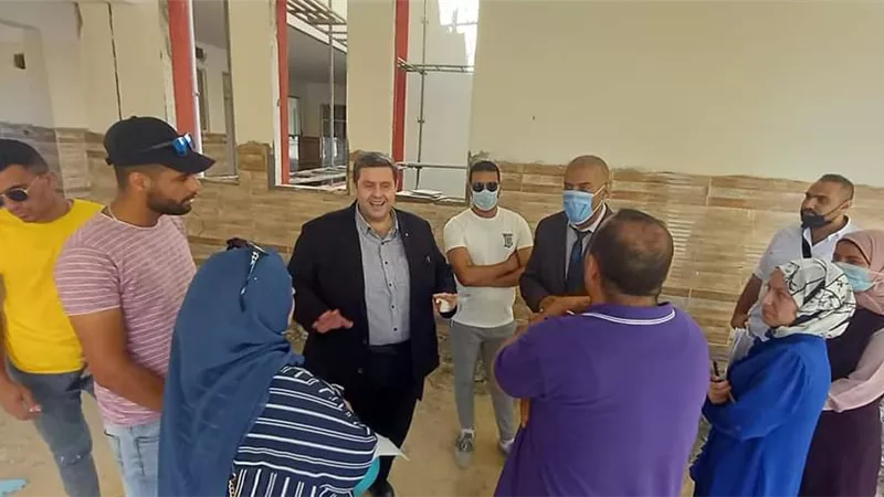 متابعة الأعمال النهائيه بالمدرسة اليابانية إستعدادا لبدء الدراسة بها للعام الدراسي الجديد