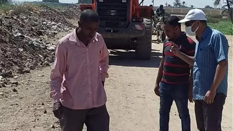 رفع ١٠ أطنان مخلفات صلبة بمدينة الأقصر