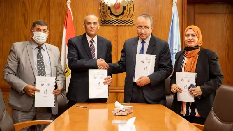 بروتوكول تعاون بين كلية هندسة البترول والتعدين و المركز القومي للبحوث