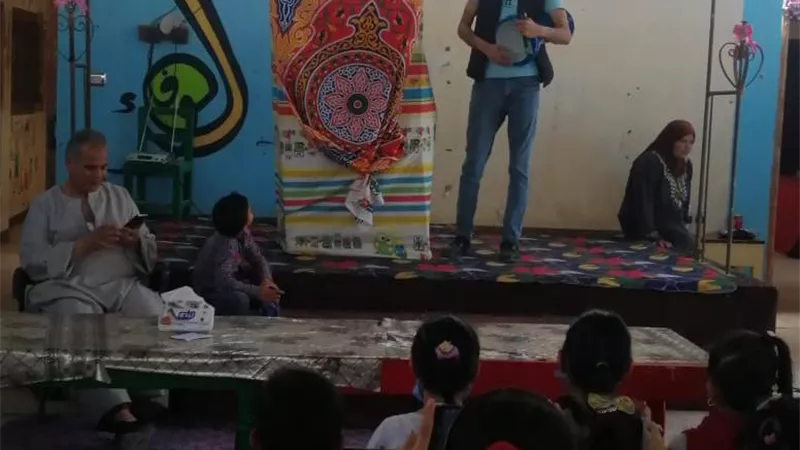 مسرح الجنوب مع اطفال القوصية