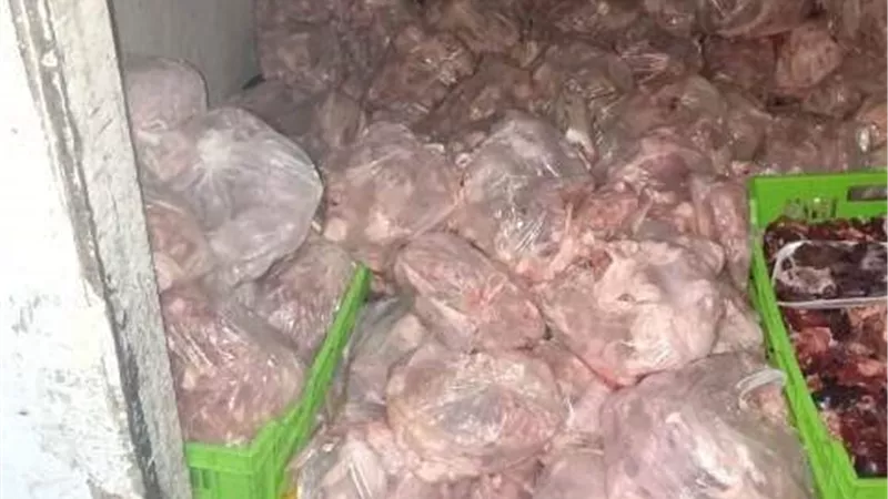 ضبط نصف طن هياكل دواجن غير صالحة للإستهلاك الآدمي في حملات مفاجئة على تجار العاشر