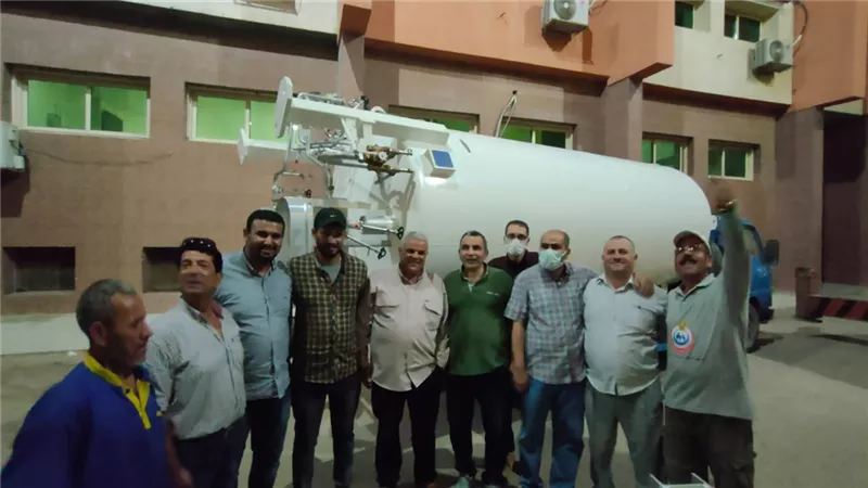 دعم مستشفى اجا المركزي بتانك اكسجين ومبخر بمليون و100 الف جنيه