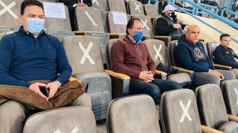 جهاز الفراعنة يتابع مبارة المنتخب الاوليمبى مع جنوب افريقيا