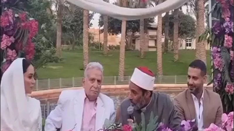 بالفيديو.. عقد قران محمد فراج وبسنت شوقى بحضور نجوم الفن